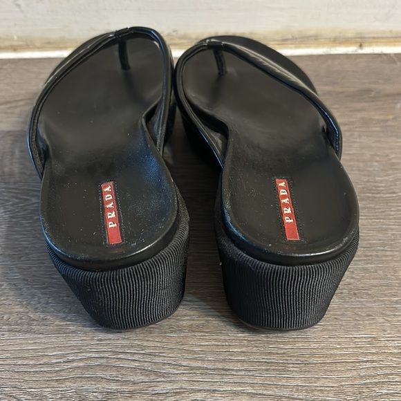 Like new Prada size 38 black sandles - Picture 2 of 4